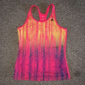 Pink adidas workout tank